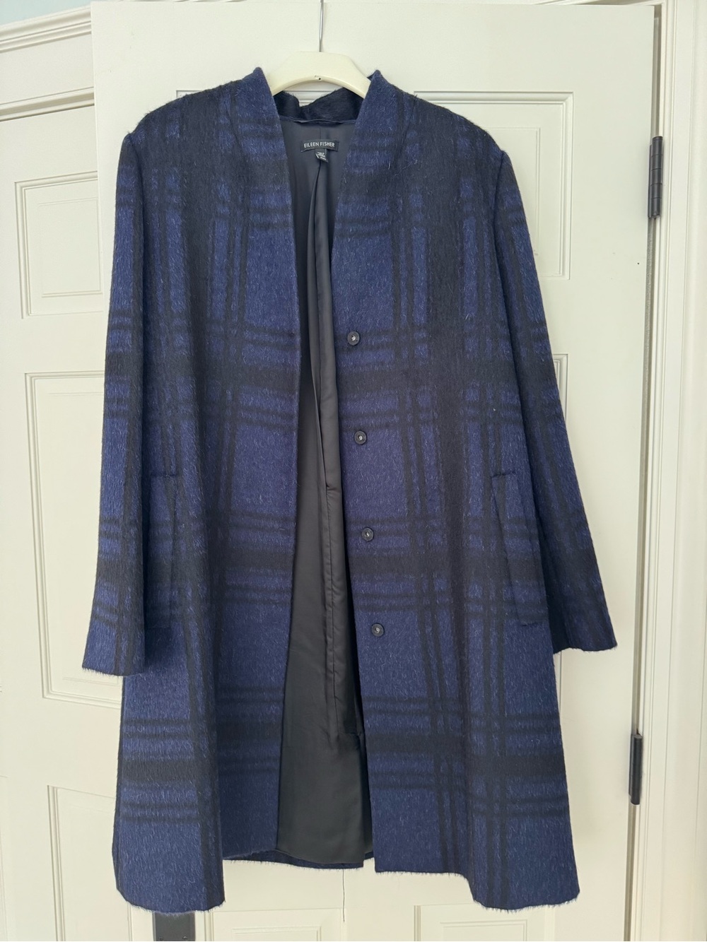 Eileen Fisher Plaid Coat